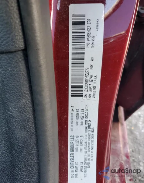 2015 Chrysler 200 Limited z USA, uszkodzony, nr VIN 1C3CCCAB1FN592773